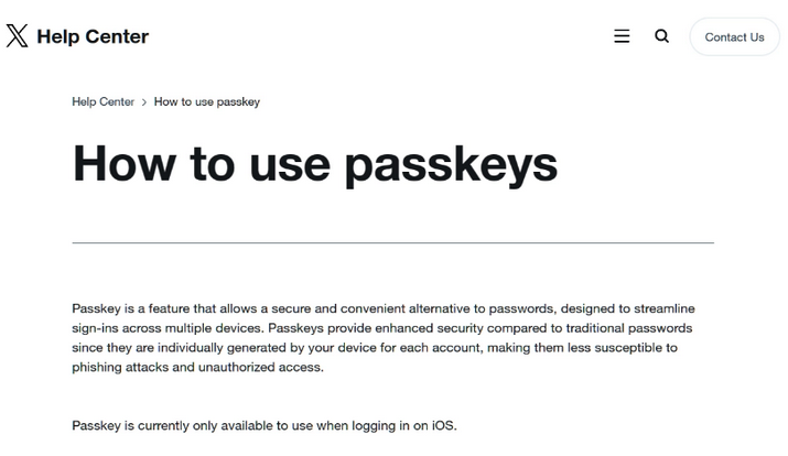 雷州苹果维修店铺分享iOS用户如何通过通行密钥(Passkey)登录 