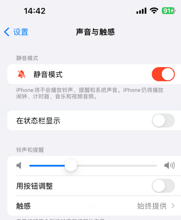 雷州苹果15Pro维修网点分享iPhone15Pro系列机型中隐藏静音图标 